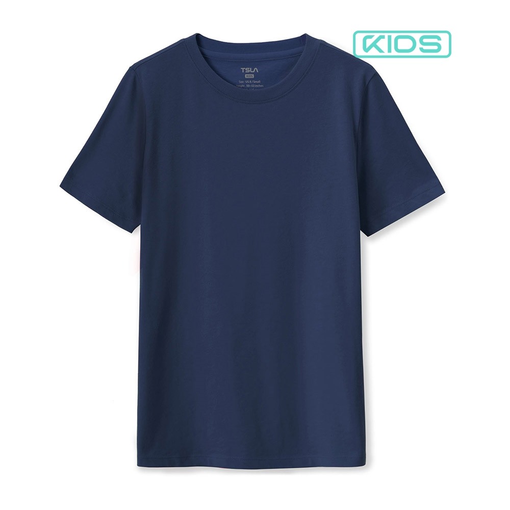 테슬라 주니어 면 라운드 반팔 티셔츠  TM-KTS02